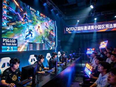 DOTA2国际邀请赛中国区预选赛激烈比赛画面